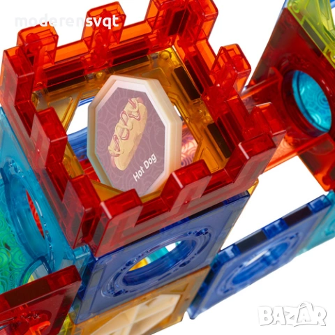 Магнитни блокчета 3D писта с топки 110 части, снимка 4 - Образователни игри - 53178942