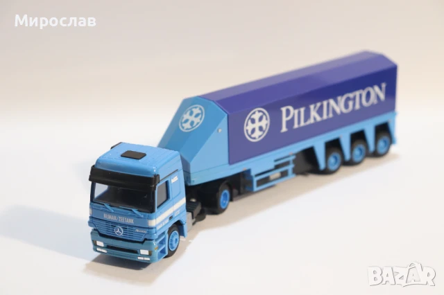 AMW H0 1/87 MERCEDES ACTROS КАМИОН МОДЕЛ ТРАНСПОРТ НА СТЪКЛО, снимка 3 - Колекции - 46582332