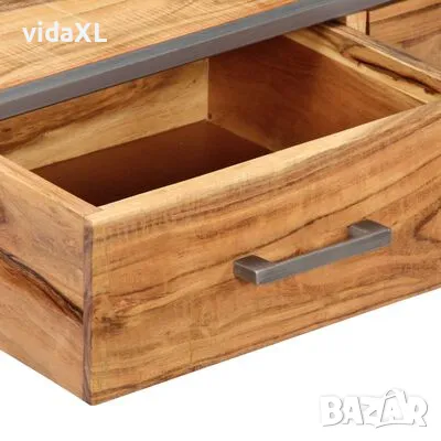 vidaXL Маса за кафе, 75x75x35 см, акациево дърво масив（SKU:247585）, снимка 3 - Маси - 49316504