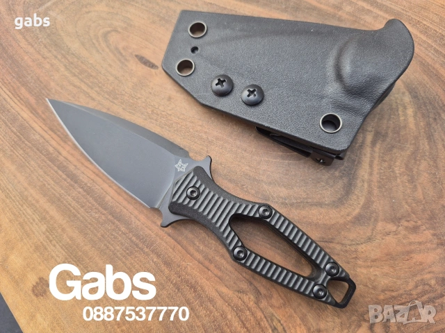 Компактен тактически нож FOX Aka Elmax,фултанг с кания Kydex, снимка 6 - Ножове - 53377127