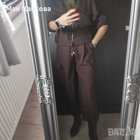 Кафяв дамски комплект , снимка 2 - Комплекти - 52564821