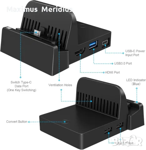 Nintendo Switch Докинг станция docking station, снимка 4 - Nintendo конзоли - 47906142