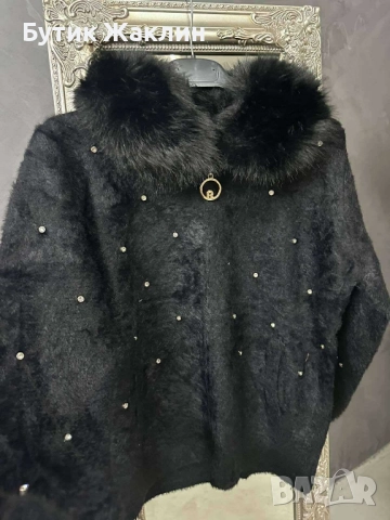 Дамска жилетка кашмир с камъчета , снимка 3 - Жилетки - 52227841