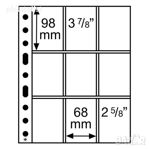 Leuchtturm Grande 3/3C прозрачни листа - фото картички , PANINI карти - 68x98 mm, снимка 2 - Колекции - 48502594