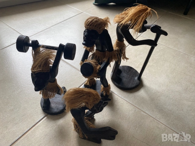 Статуетки индианци, комплект, снимка 2 - Декорация за дома - 53250081