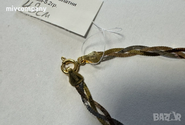 Златно колие 5.20гр.18к.45см., снимка 5 - Колиета, медальони, синджири - 53455252
