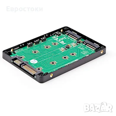 Адаптер StarTechcom Dual M.2 SATA RAID - 2x M.2 SSD към 2.5in SATA (6Gbps) RAID адаптер конвертор , снимка 6 - Кабели и адаптери - 47056952