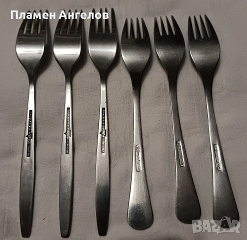 Вилици 6 броя - лот от два вида. , снимка 3 - Прибори за хранене, готвене и сервиране - 49543016