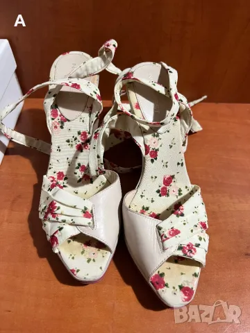 Дамски сандали естествена кожа и плат Nine West, снимка 1