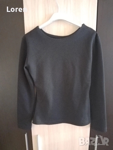 *Megz*Черна блуза , снимка 4 - Блузи с дълъг ръкав и пуловери - 52521281