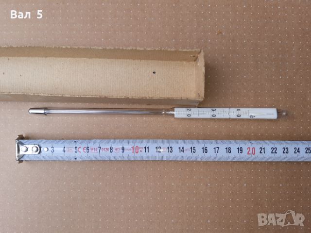 Голям живачен термометър - Германия , ГДР, снимка 1 - Антикварни и старинни предмети - 46246042