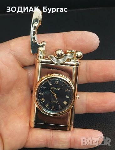 НОВА Газова Запалка с Часовник, снимка 2 - Запалки - 24481150