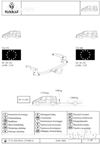 Теглич RENAULT ESPACE IV, снимка 7 - Части - 46590140