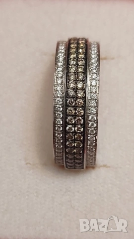 Златен пръстен с брилянти, снимка 2 - Пръстени - 53177232