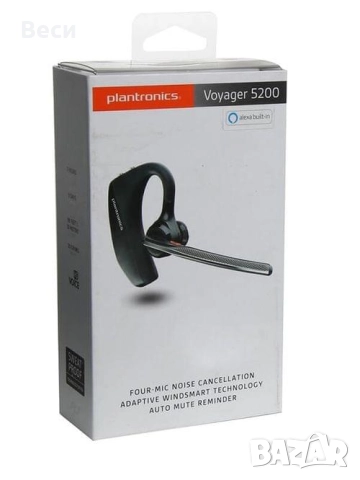 БЕЗЖИЧНА СЛУШАЛКА С МИКРОФОН PLANTRONICS VOYAGER 5200 R, BLUETOOTH V4.1