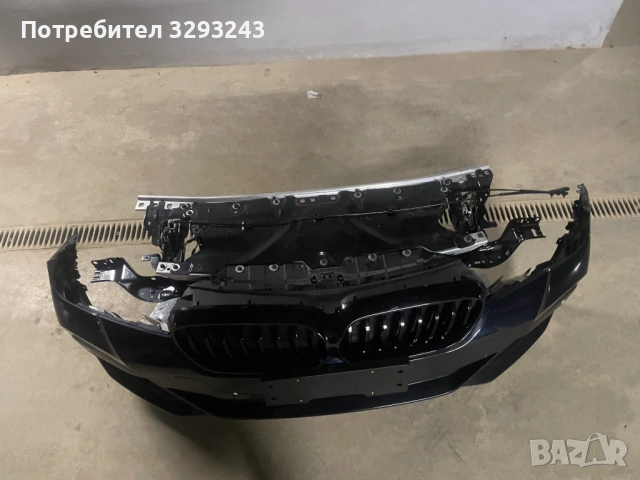 Напълно окомплектована предна броня и преден панел за BMW 5 G30 LCI M SPORT, снимка 11 - Части - 53801972
