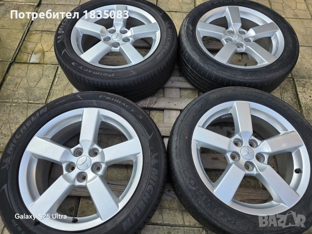 Лети джанти 18ки 5х114.3 Mitsubishi + летни гуми 225/55/18, снимка 2 - Гуми и джанти - 53711304