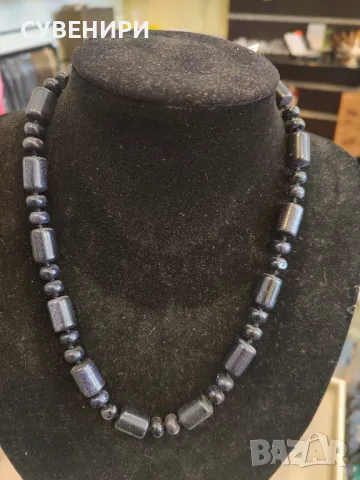 Колие от син пясъчен авантюрин , снимка 1