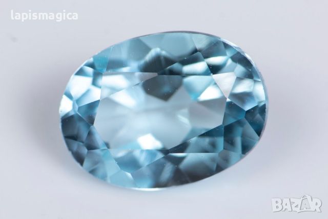 Син топаз 1.43ct 8x6mm овална шлифовка №2, снимка 1 - Други - 46379334