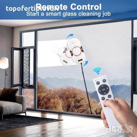 Робот за почистване на прозорци Window Cleaner Robot,Гаранция, снимка 5 - Прахосмукачки - 53655006