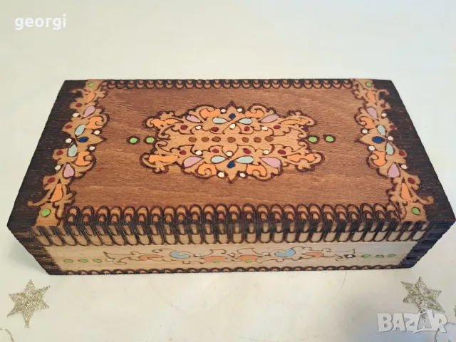 дървена кутия за бижута сувенир от соца 21/6