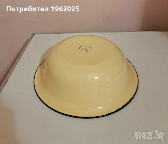 Стара Българска Емайлирана тава и Купа, снимка 8 - Антикварни и старинни предмети - 52351447