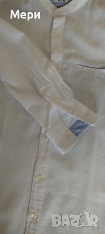 Мъжка ленена риза, снимка 7 - Ризи - 53887959