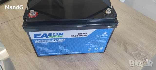 LiFePO4 батерия EASUN POWER 12v 100AH BMS 100AH, снимка 2 - Друга електроника - 53486748