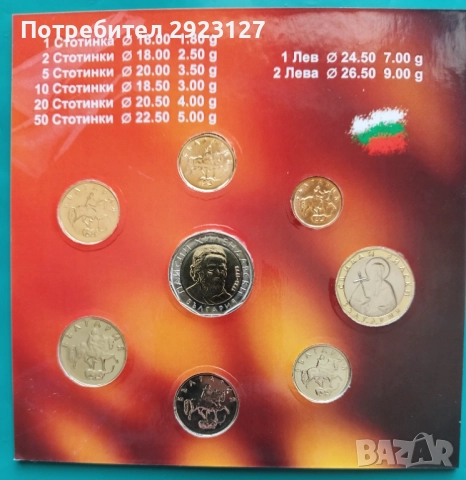 СЕТ С ОСЕМ БЪЛГАРСКИ МОНЕТИ (1999-2015), снимка 2 - Нумизматика и бонистика - 52144552