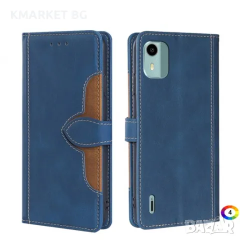 Nokia C12 Wallet Калъф и Протектор, снимка 1 - Калъфи, кейсове - 48854808