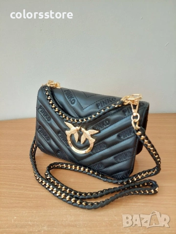 Луксозна Черна чанта Пинко/SG378 /, снимка 3 - Чанти - 53788357