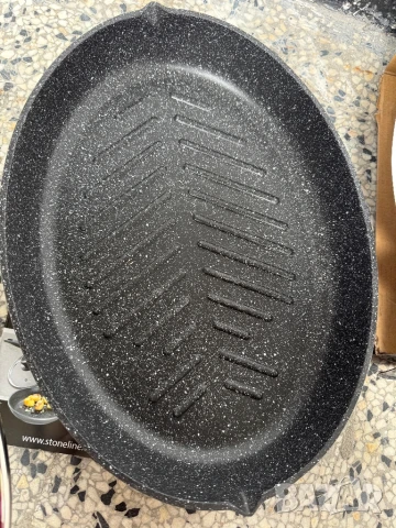 Алуминиев Тиган за Стек и Риба с Капак  STONELINE® XXL GERMANY, 2.8Л, Незалепващо Покритие, снимка 4 - Съдове за готвене - 50547592