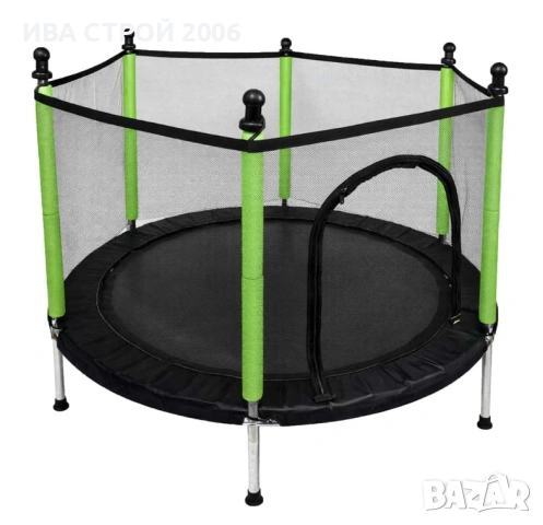 Батут за деца 140 см | Градински батут с мрежа и топки | PraktiHome, снимка 3 - Други - 54237243