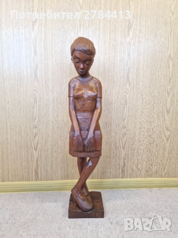 статуетка / дърворезба 69 см., снимка 2 - Статуетки - 52377608