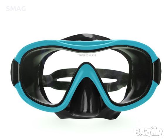 Черна тюркоазена морска маска за плуване 12+ години, снимка 2 - Водни спортове - 46279893