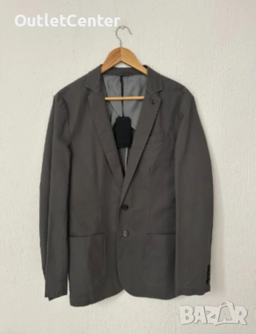 Сиво памучно сако Liu.Jo, снимка 2 - Сака - 54277113