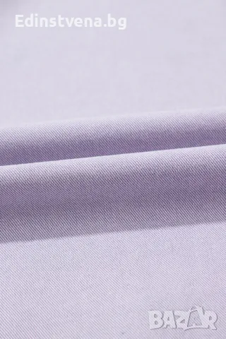 Дамска светлолилава дънкова рокля тип риза, снимка 11 - Рокли - 49966433