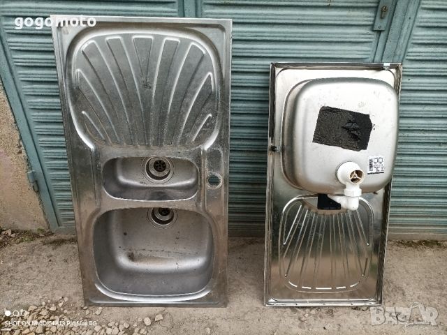 мивка двойна голяма кухненска, хром- никел, алпака, неръждаема стомана, инокс, внос от Швейцария, снимка 5 - Други - 41560538
