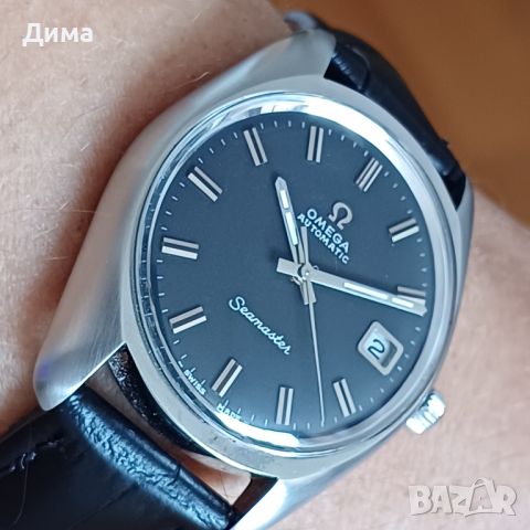 Omega Seamaster Автоматичен, Черен циферблат, 36 мм, Дата, 24 Камъка, снимка 9 - Мъжки - 46692811