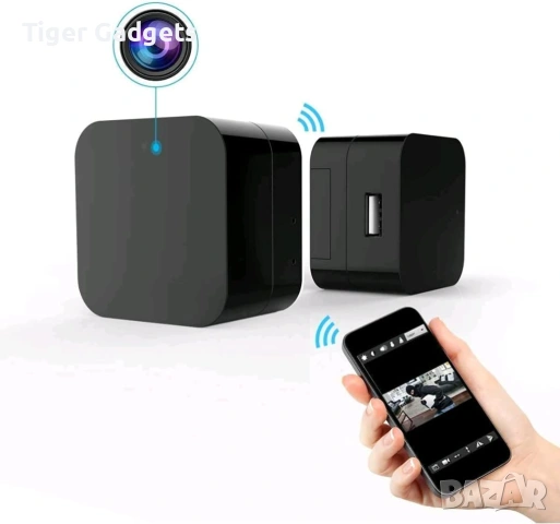 Скрита камера в зарядно - адаптер Tuya WiFi dual band