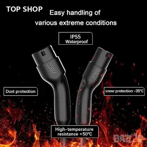 Нов Кабел за зареждане тип 2 EV 22 kW 5 метра за електрически превозни средства, снимка 5 - Части - 49956870