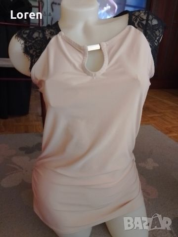 Като нова!Блузка с дантелени ръкави, снимка 2 - Тениски - 45510447