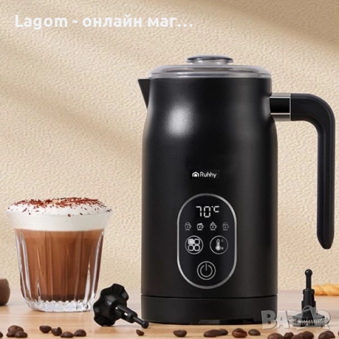 Пенообразувател за мляко Ruhhy, Машина за разпенване на мляко, Мощност 500 W - бърза работа, снимка 2 - Кафемашини - 52549039