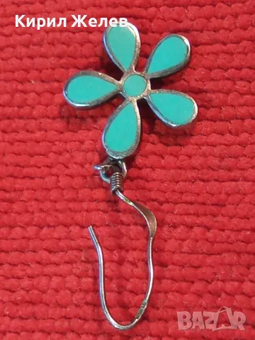 СВЕЖАРСКА ФЛОРАЛНА ЕМАЙЛИРАНА СРЕБЪРНА ОБЕЦА ЦВЕТЕ СРЕБРО 925 ПРОБА 48628, снимка 14 - Обеци - 49732827