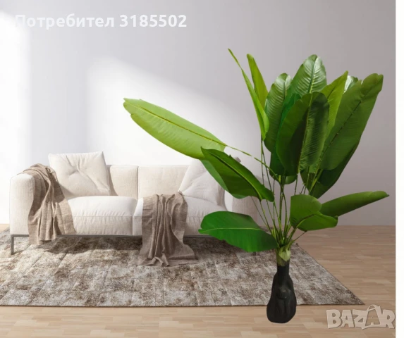Изкуствено тропическо растение, 1 метър, снимка 5 - Изкуствени цветя - 51227140