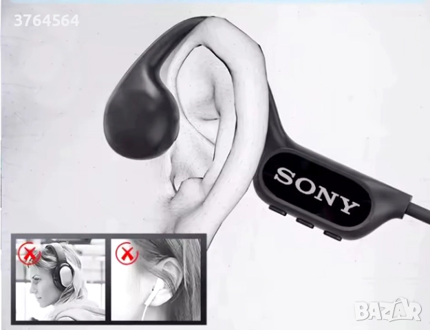 Водоустойчиви слушалки SONY с костна проводимост - IP56, снимка 4 - Слушалки и портативни колонки - 51919811