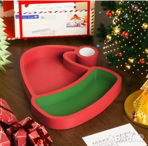 Молд поднос коледна шапка 18,4 см, снимка 2 - Форми - 51742465