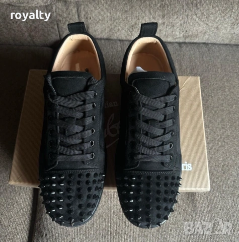 Christian Louboutin Нови Мъжки Маратонки Велур Шипове 40-44 Номер , снимка 2 - Маратонки - 54024102