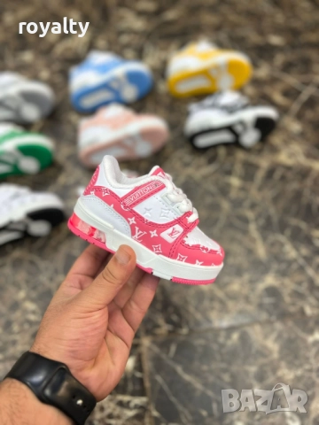 Louis Vuitton Детски Маратонки Розово и Бяло 