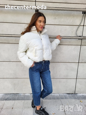 Бяло яке с камъни , снимка 4 - Якета - 52747269